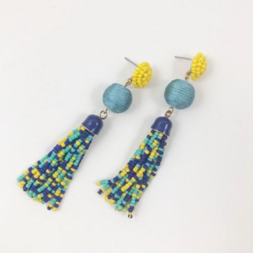 MADISON BEADED TASSEL DROP EARRINGS